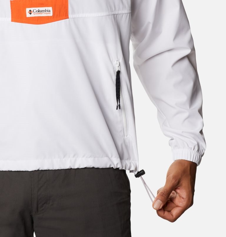 Men's Columbia Collegiate Santa Ana Anorak - Oregon State Jackets White / Black | CA-C8C35