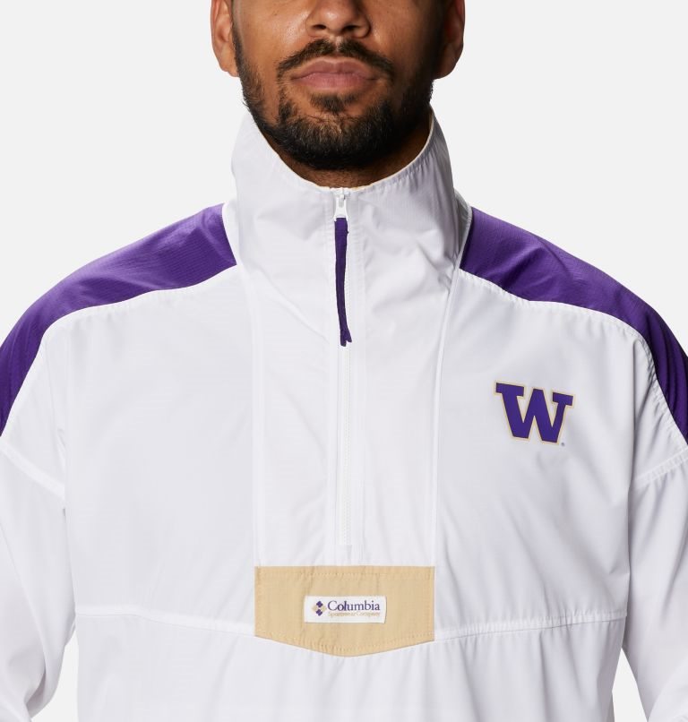 Men's Columbia Collegiate Santa Ana Anorak - Washington Jackets White / Purple | CA-Q450L