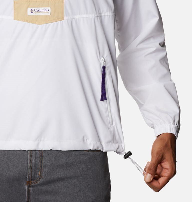 Men's Columbia Collegiate Santa Ana Anorak - Washington Jackets White / Purple | CA-Q450L