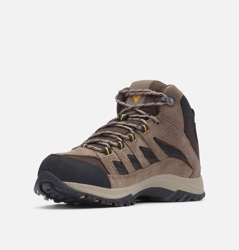 Men's Columbia Crestwood Mid Waterproof Hiking Boots Brown | CA-X0186