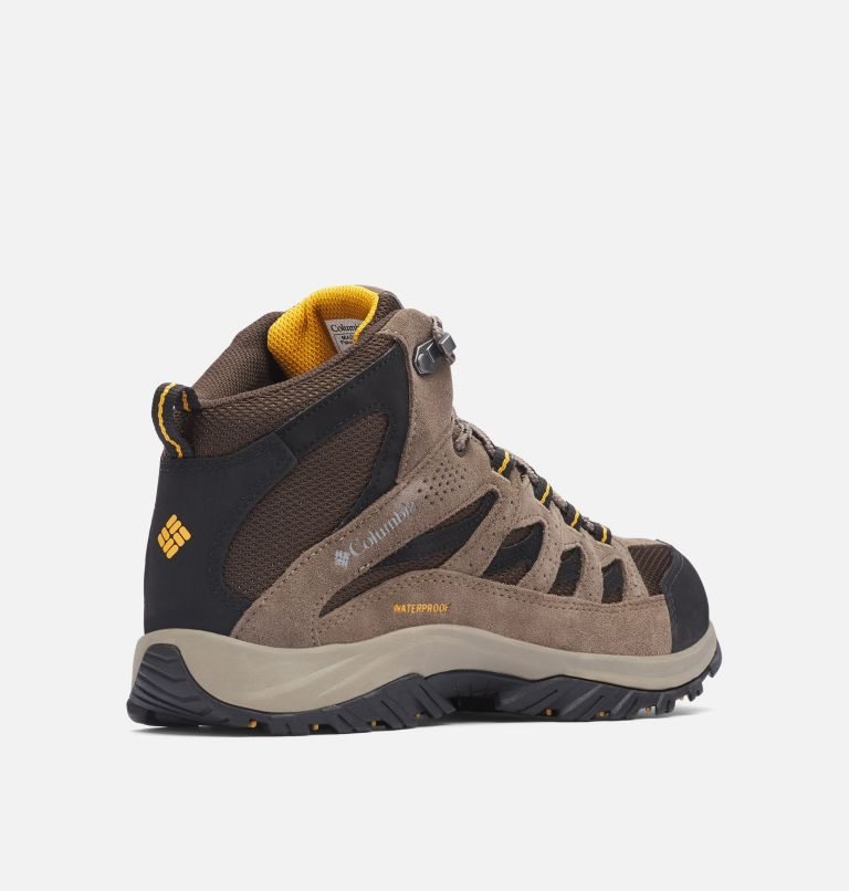 Men's Columbia Crestwood Mid Waterproof Hiking Boots Brown | CA-X0186