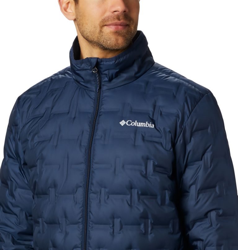 Men's Columbia Delta Ridge Down Jackets Navy | CA-SC356