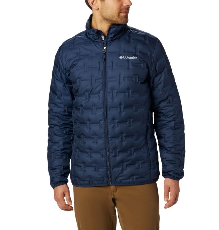 Men\'s Columbia Delta Ridge Down Jackets Navy | CA-SC356