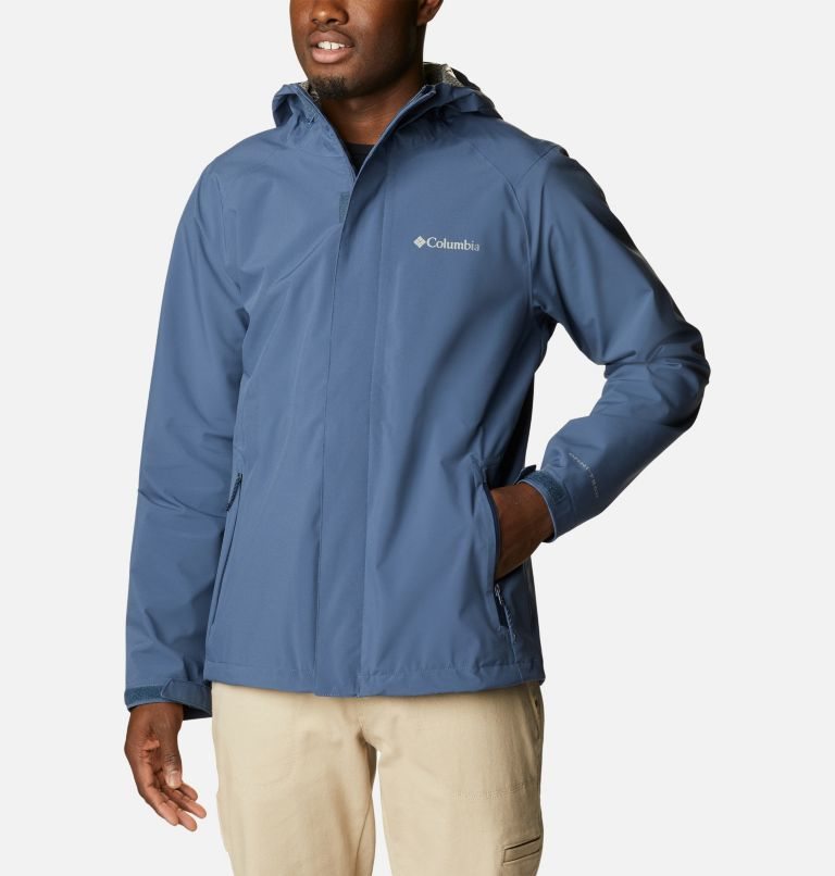 Men\'s Columbia Earth Explorer Shell Jackets Navy | CA-CC638