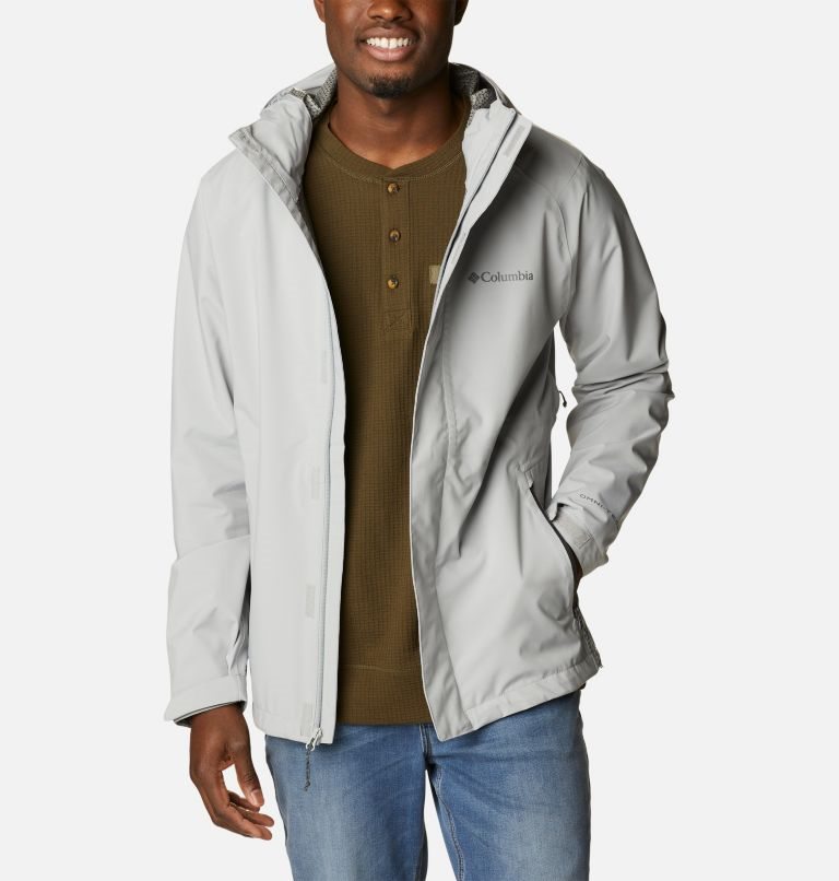 Men's Columbia Earth Explorer Shell Jackets Light Grey | CA-PL504