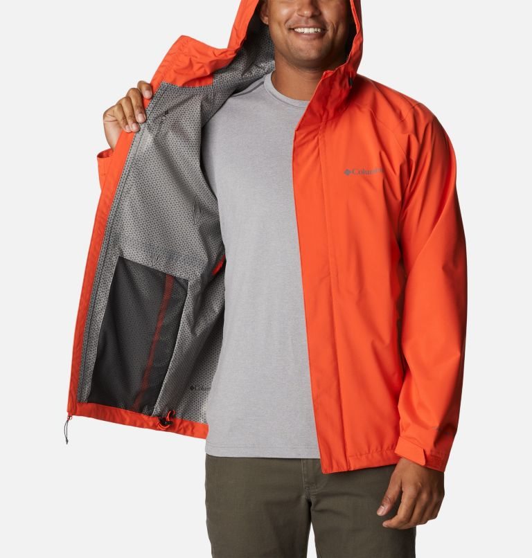 Men's Columbia Earth Explorer Shell Jackets Orange | CA-W603A