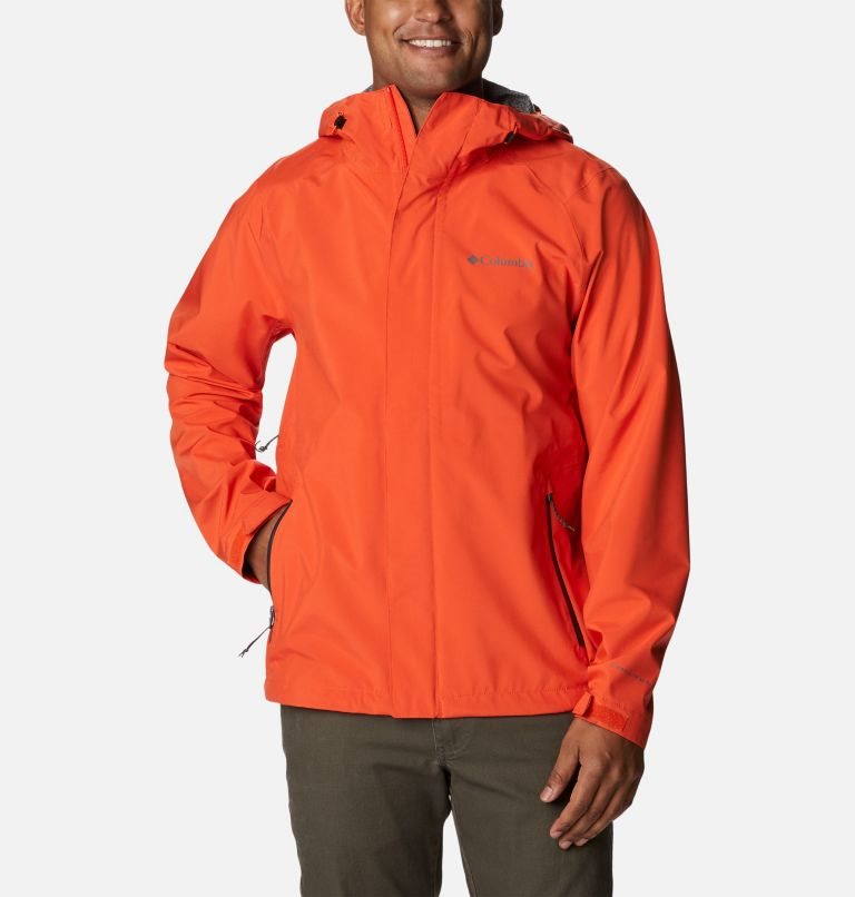 Men\'s Columbia Earth Explorer Shell Jackets Orange | CA-W603A