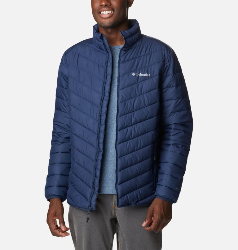 Men's Columbia Eddie Gorge Omni-Heat Infinity Insulated Jackets Navy | CA-E3L1A