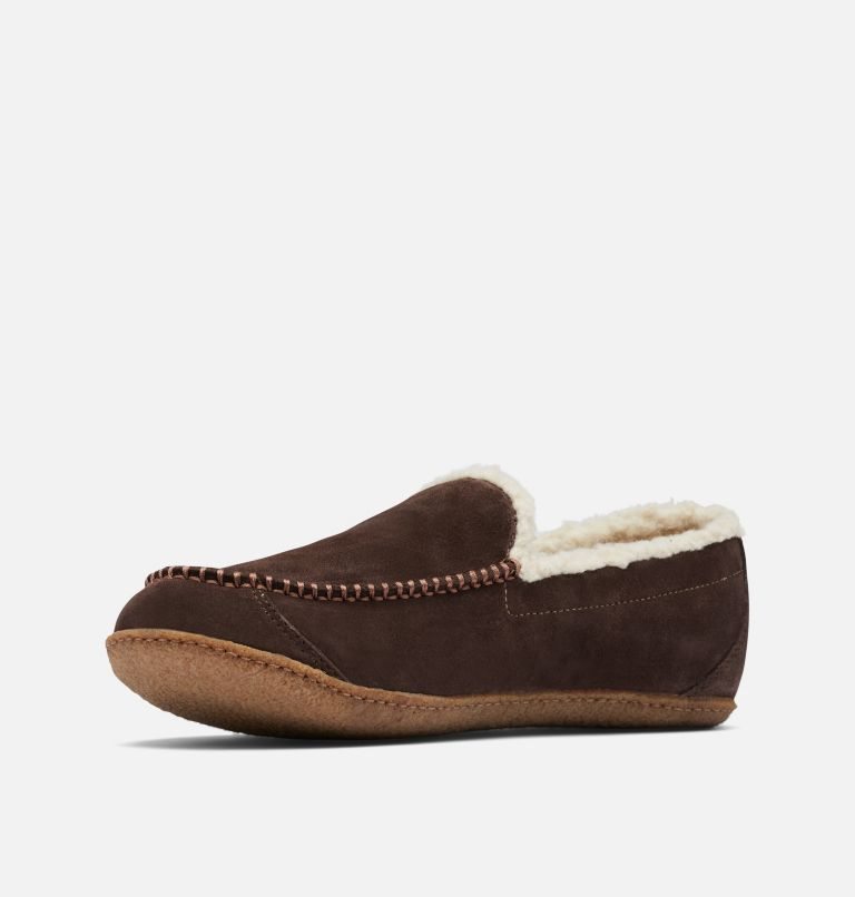 Men's Columbia Fairhaven Slippers Dark Brown | CA-JL10A