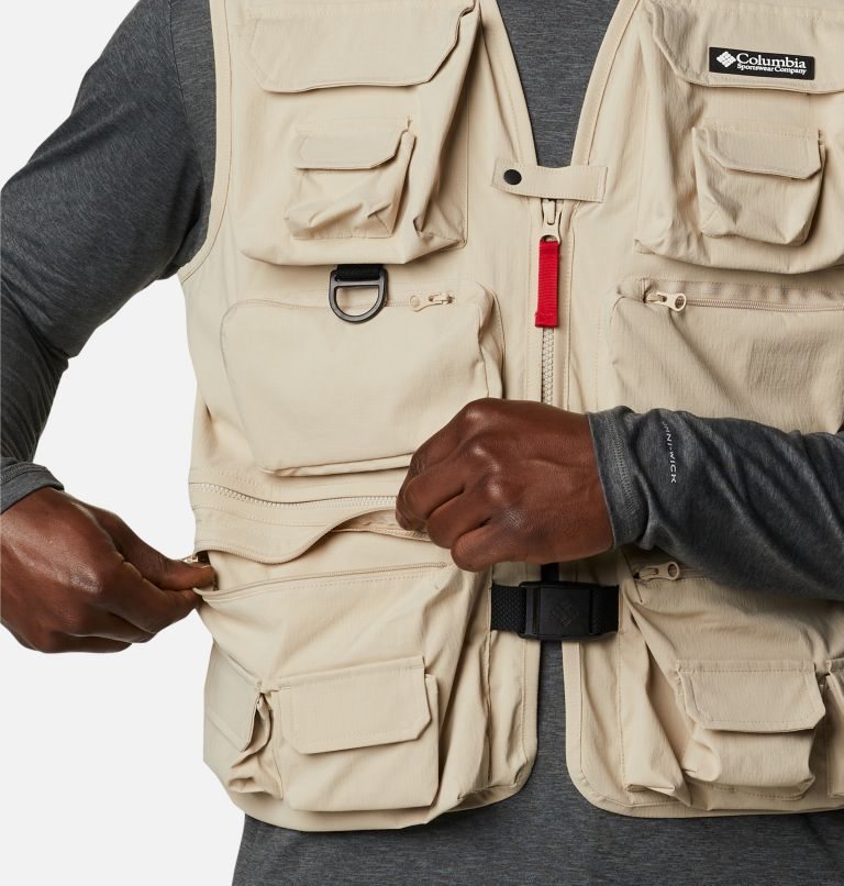 Men's Columbia Field Creek Big Horn Vest Khaki | CA-KA563