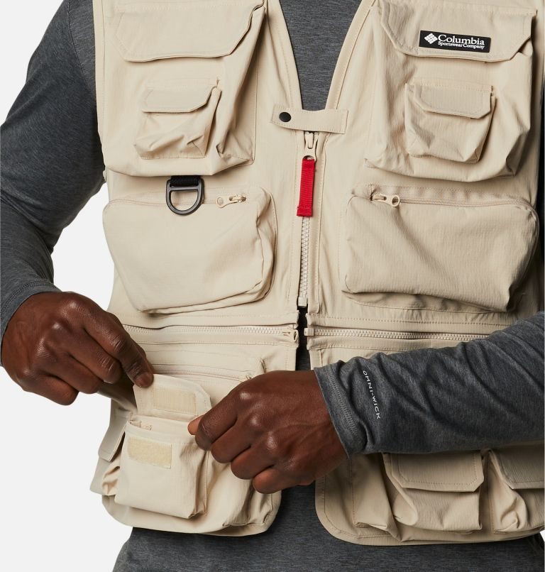 Men's Columbia Field Creek Big Horn Vest Khaki | CA-KA563