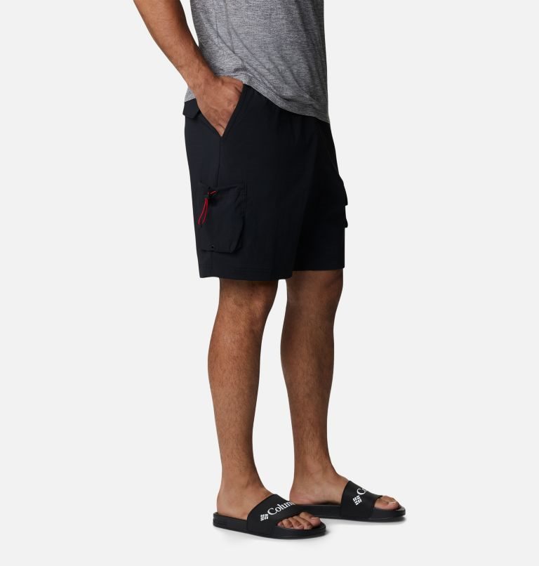 Men's Columbia Field Creek Cargo Shorts Black | CA-H0186