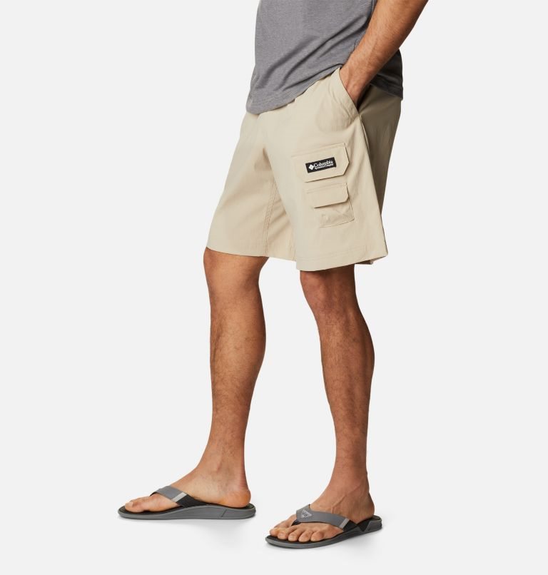 Men's Columbia Field Creek Cargo Shorts Khaki | CA-P618L