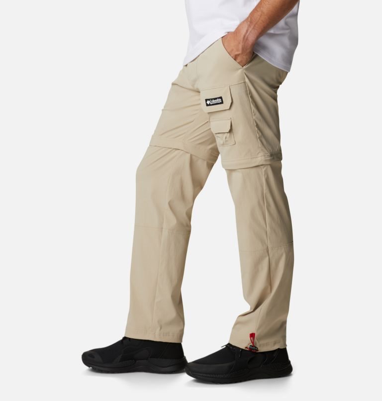 Men's Columbia Field Creek Convertible Cargo Hiking Pants Khaki | CA-Z510L