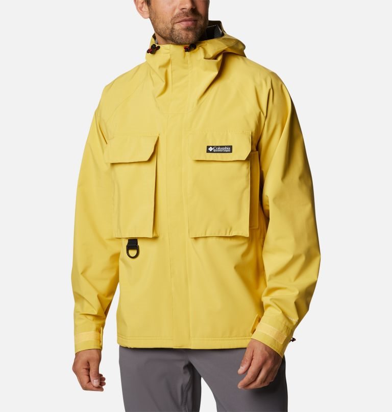 Men\'s Columbia Field Creek Fraser Shell Jackets Yellow | CA-L04C3