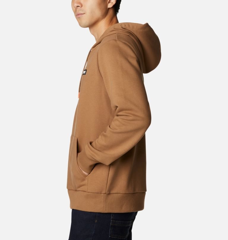 Men's Columbia Field ROC Heavyweight Hoodie Brown | CA-DL680