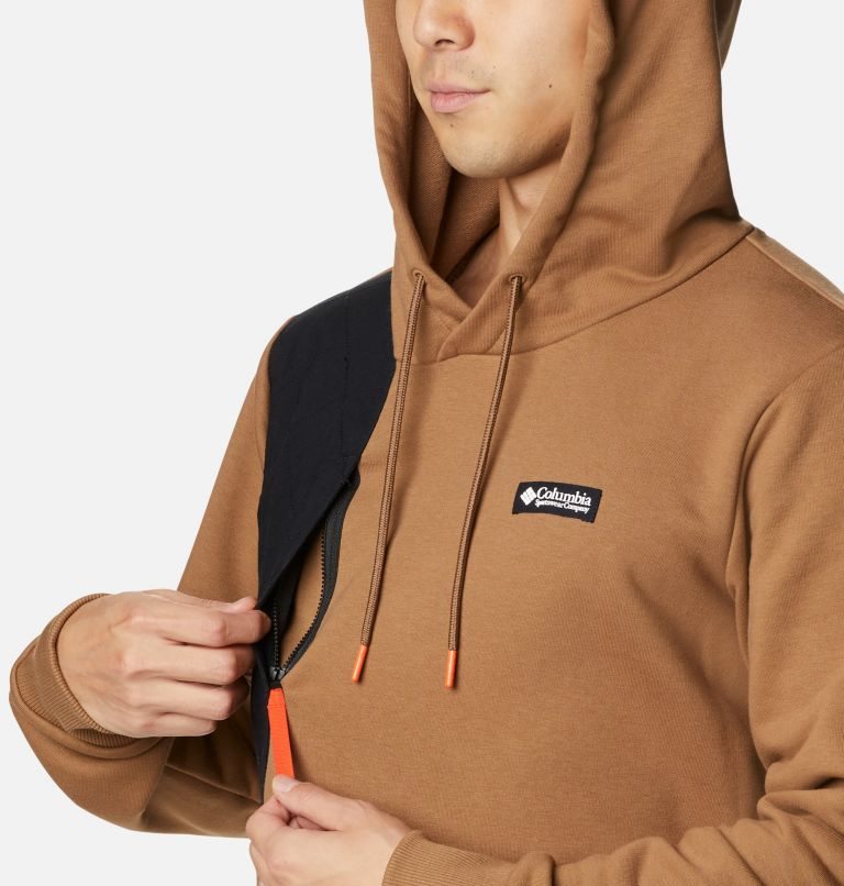 Men's Columbia Field ROC Heavyweight Hoodie Brown | CA-DL680