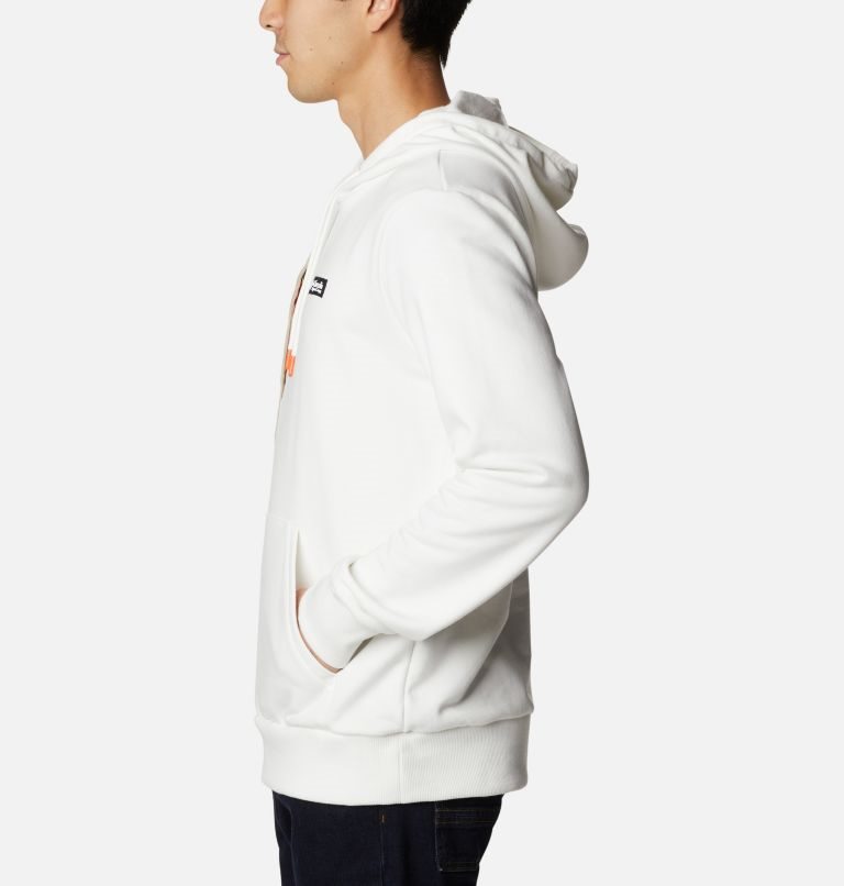 Men's Columbia Field ROC Heavyweight Hoodie White | CA-N5A46