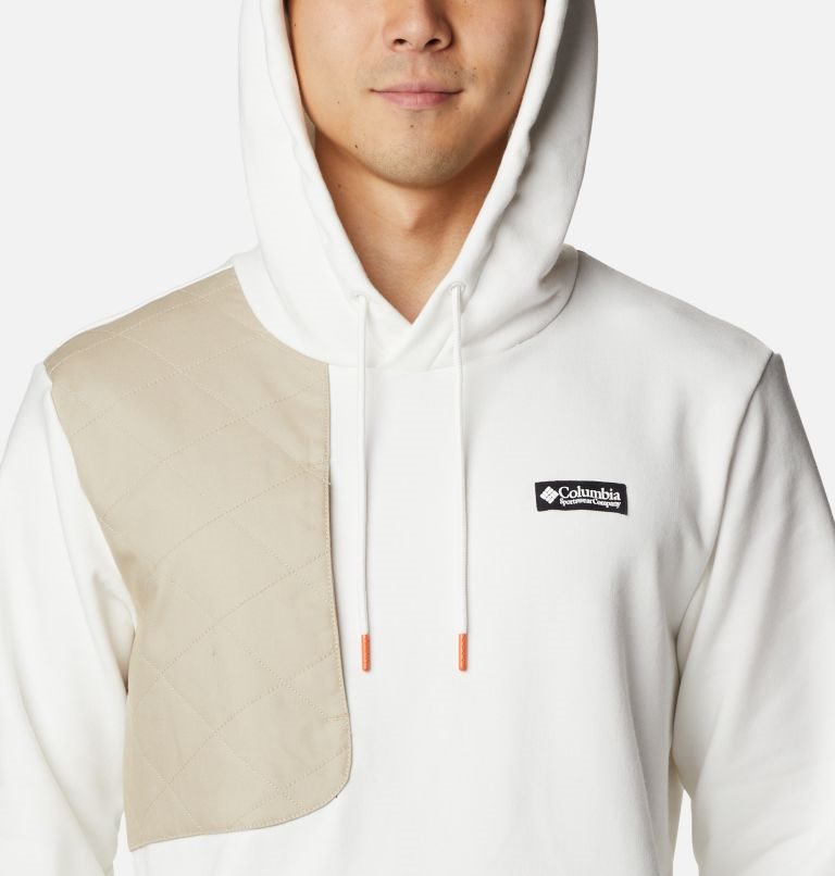 Men's Columbia Field ROC Heavyweight Hoodie White | CA-N5A46