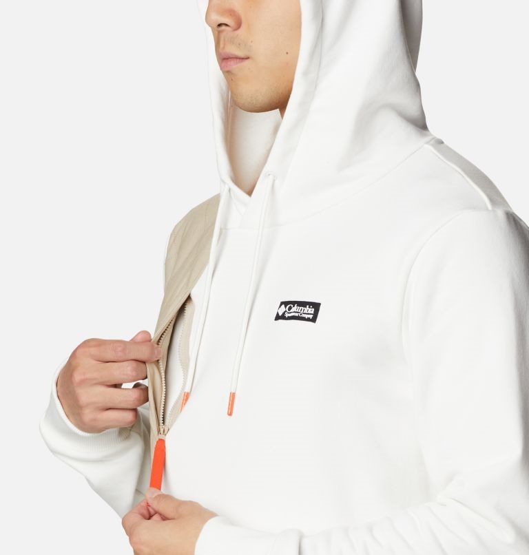 Men's Columbia Field ROC Heavyweight Hoodie White | CA-N5A46