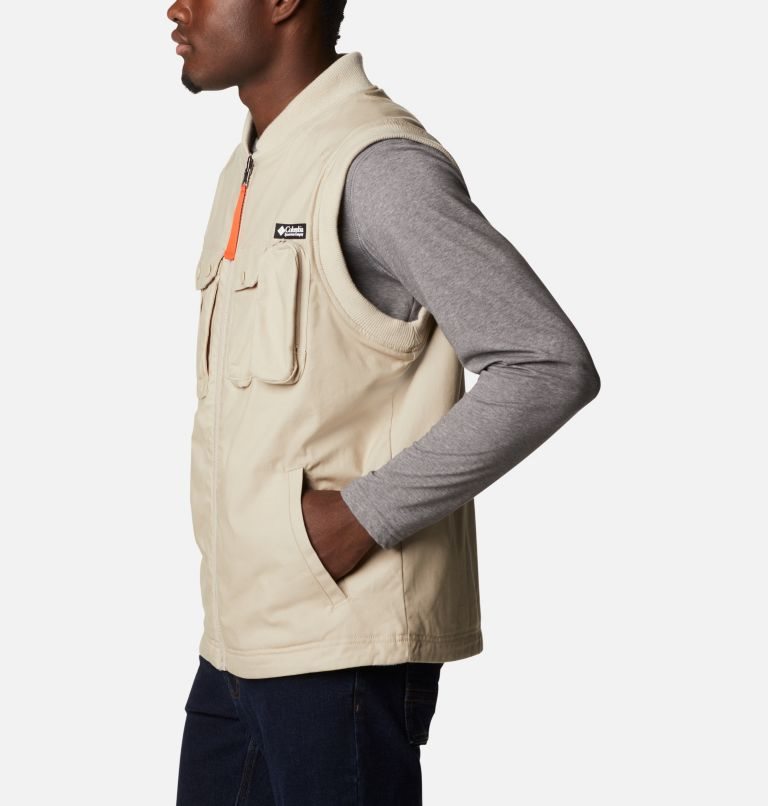 Men's Columbia Field ROC Reversible Vest Khaki | CA-V56AL