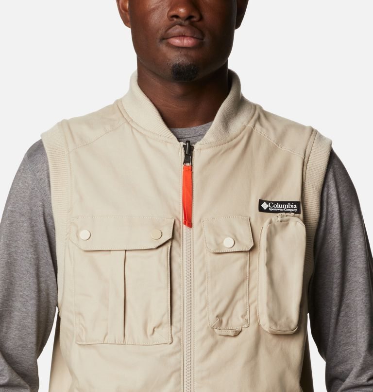 Men's Columbia Field ROC Reversible Vest Khaki | CA-V56AL