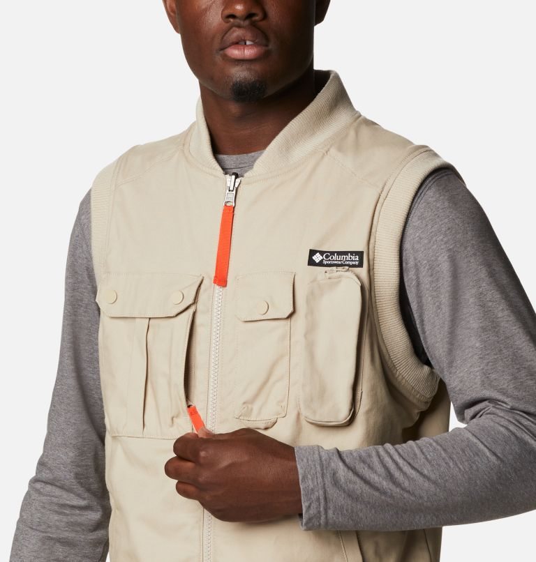 Men's Columbia Field ROC Reversible Vest Khaki | CA-V56AL