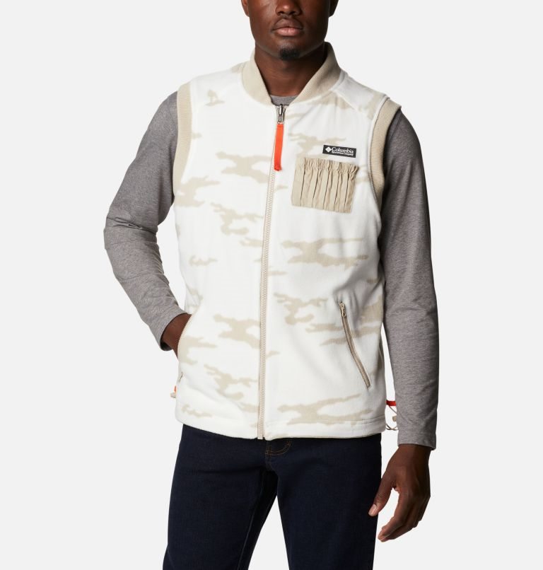 Men's Columbia Field ROC Reversible Vest Khaki | CA-V56AL