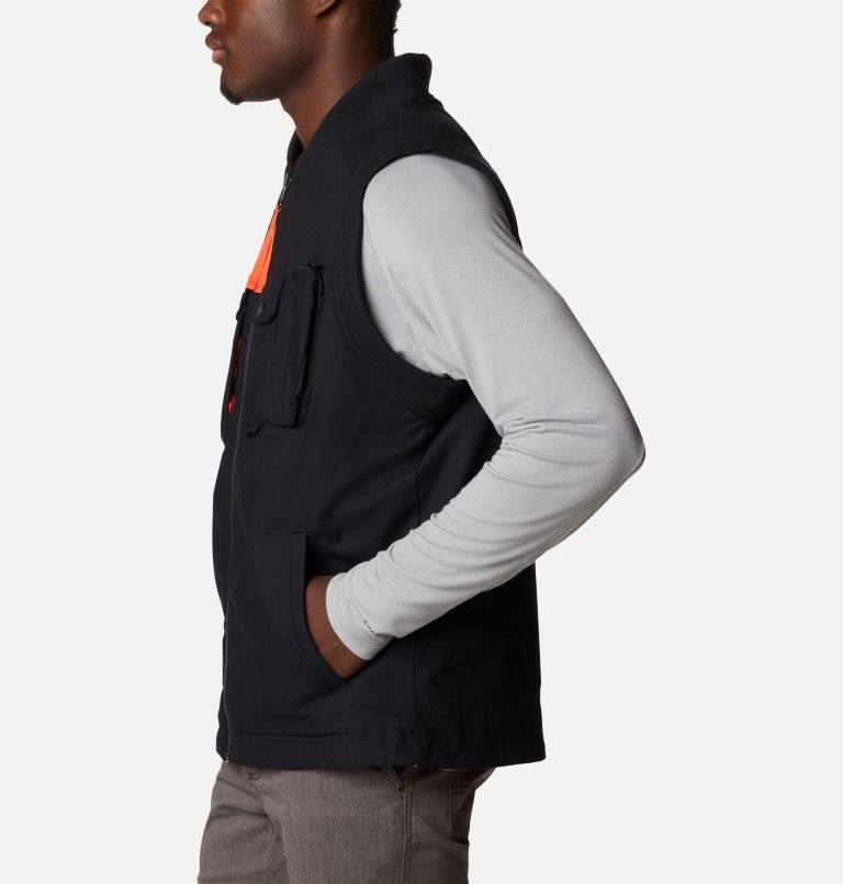 Men's Columbia Field ROC Reversible Vest Black | CA-YC0L3