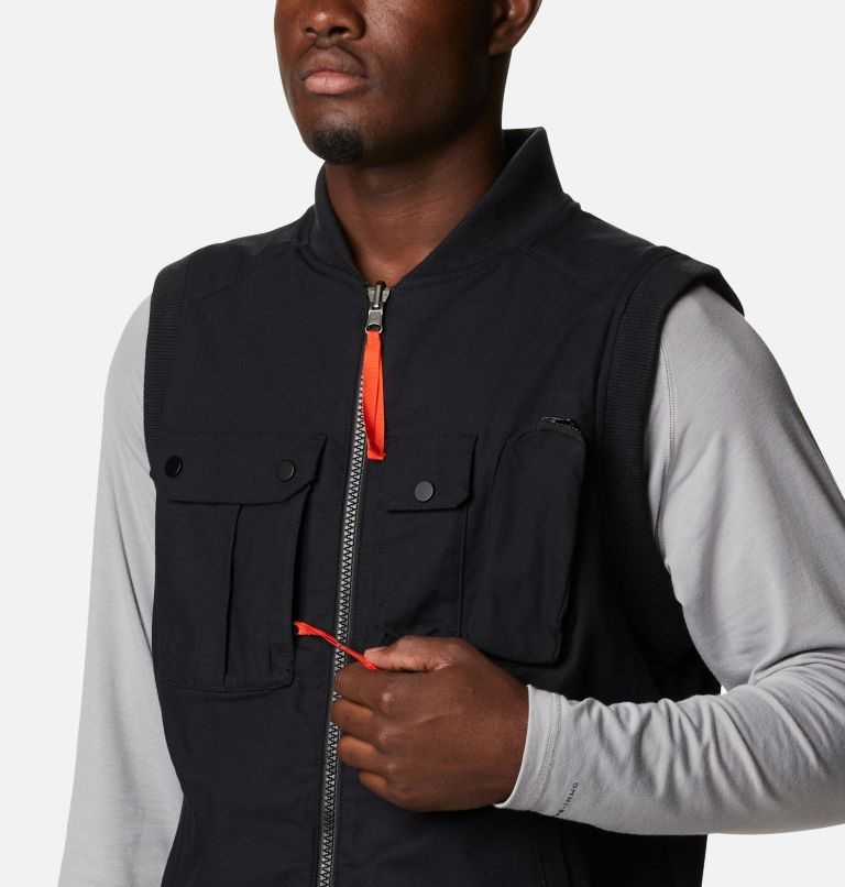 Men's Columbia Field ROC Reversible Vest Black | CA-YC0L3