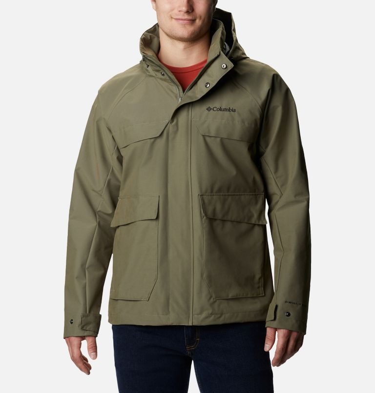 Men\'s Columbia Firwood Utility Jackets Olive | CA-A1054