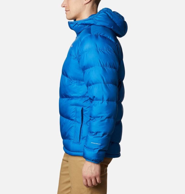 Men's Columbia Fivemile Butte Hooded Jackets Blue | CA-T801L