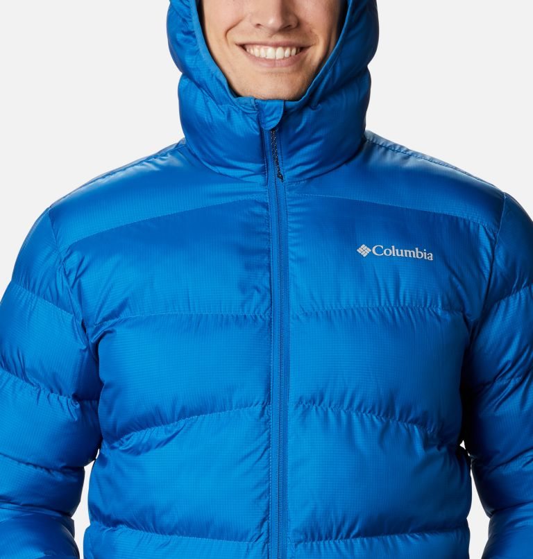 Men's Columbia Fivemile Butte Hooded Jackets Blue | CA-T801L