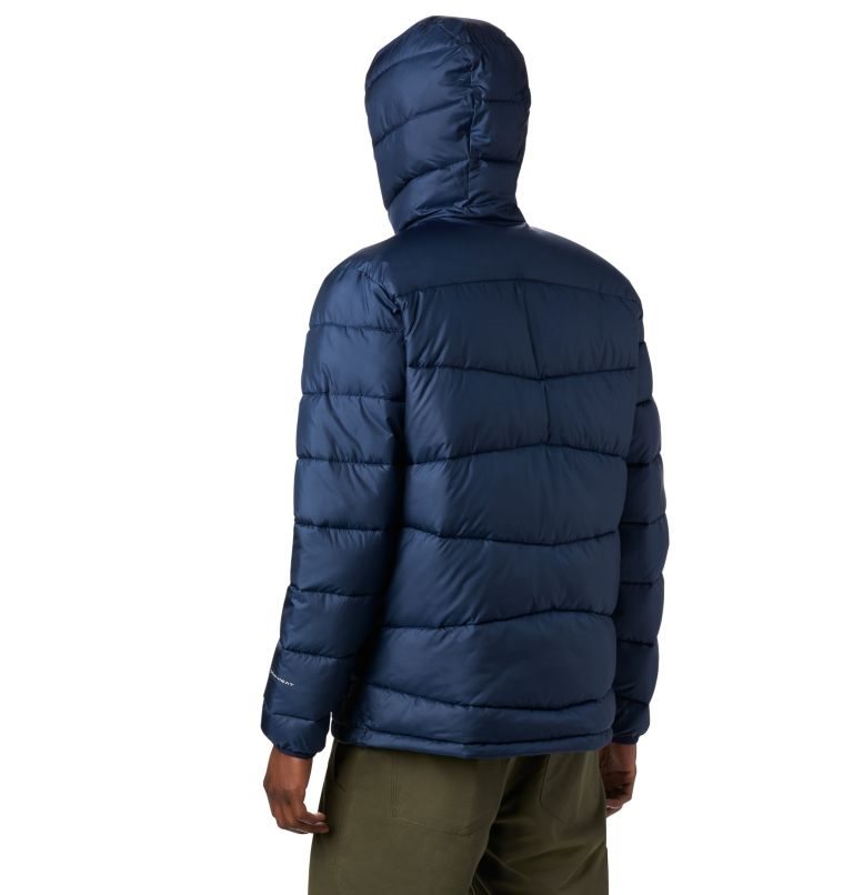 Men's Columbia Fivemile Butte Hooded Jackets Navy | CA-UL56C