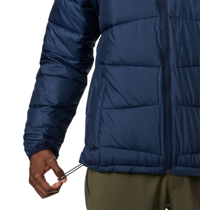 Men's Columbia Fivemile Butte Hooded Jackets Navy | CA-UL56C