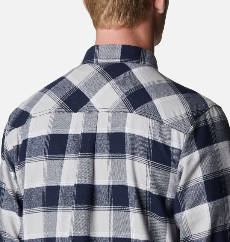 Men's Columbia Flare Gun Flannel Long Sleeve - Dallas Cowboys Shirts Black / Grey | CA-M460A