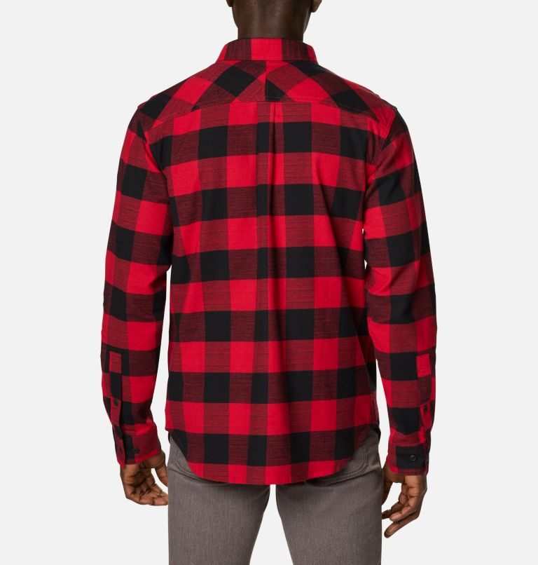 Men's Columbia Flare Gun Stretch Flannel Shirts Red | CA-DA318