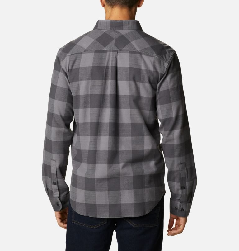 Men's Columbia Flare Gun Stretch Flannel Shirts Grey | CA-T4LC5