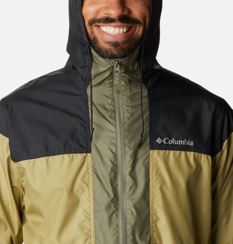 Men's Columbia Flash Challenger Anorak Jackets Olive / Black | CA-NL31A