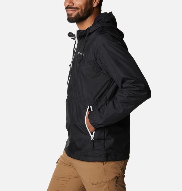 Men's Columbia Flash Challenger Anorak Jackets Black | CA-P5AC3