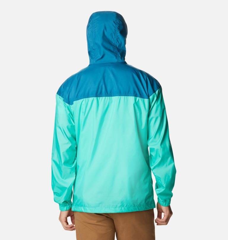 Men's Columbia Flash Challenger Novelty Windbreaker Jackets Turquoise | CA-B31C0