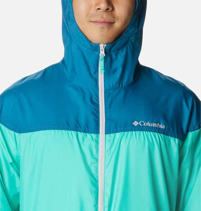 Men's Columbia Flash Challenger Novelty Windbreaker Jackets Turquoise | CA-B31C0