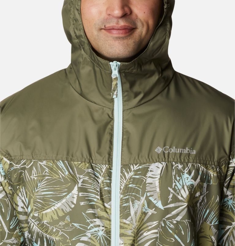 Men's Columbia Flash Challenger Novelty Windbreaker Jackets Olive | CA-BA40L