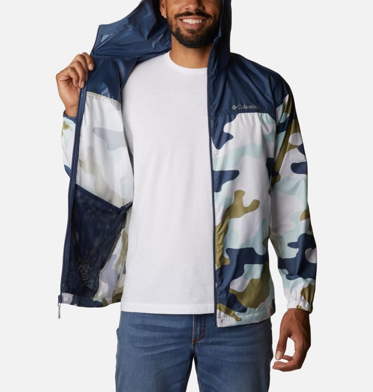 Men's Columbia Flash Challenger Novelty Windbreaker Jackets Camo | CA-PA058