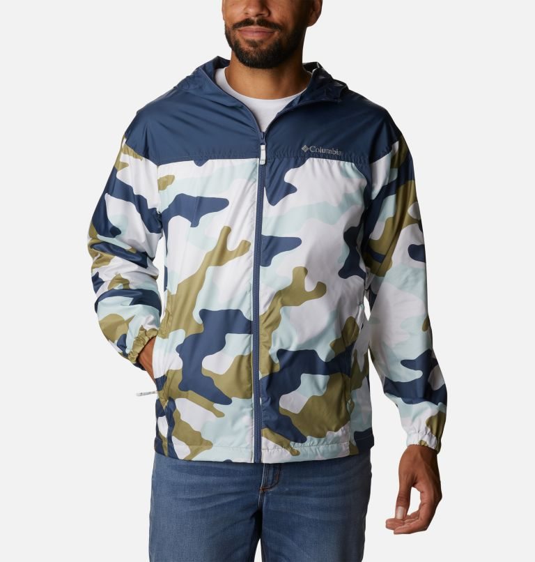 Men's Columbia Flash Challenger Novelty Windbreaker Jackets Camo | CA-PA058