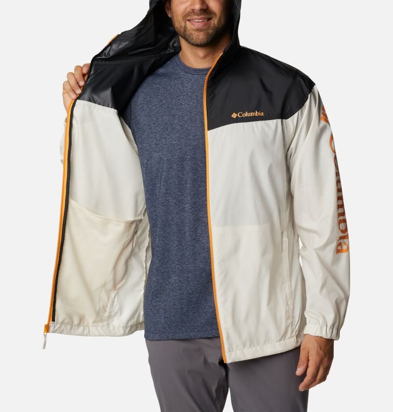 Men's Columbia Flash Challenger Novelty Windbreaker Jackets Cream / Black | CA-Y530L