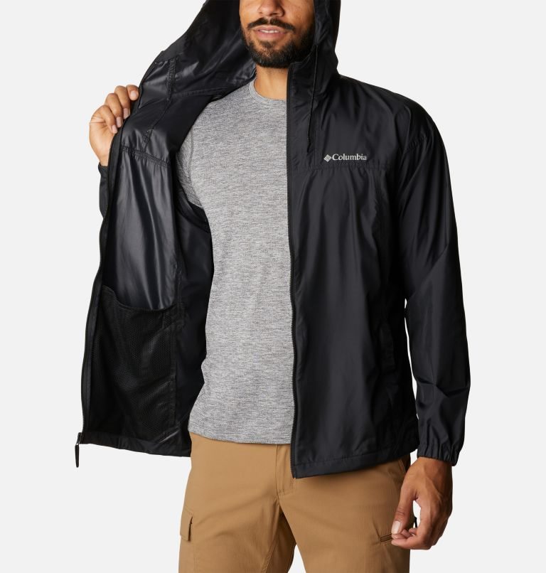 Men's Columbia Flash Challenger Windbreaker Jackets Black | CA-B568A