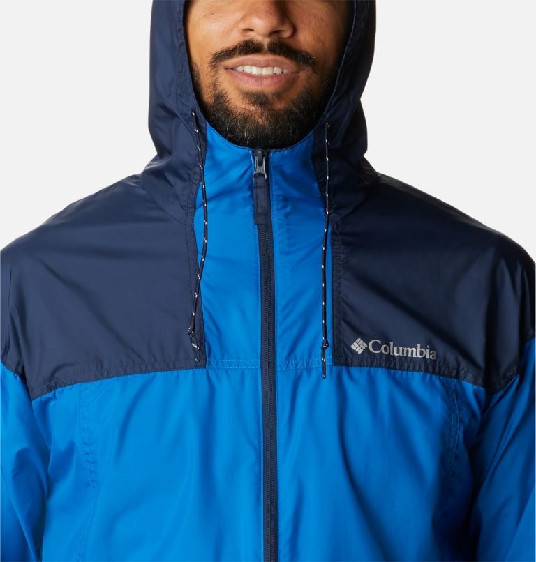 Men's Columbia Flash Challenger Windbreaker Jackets Blue | CA-BCL53