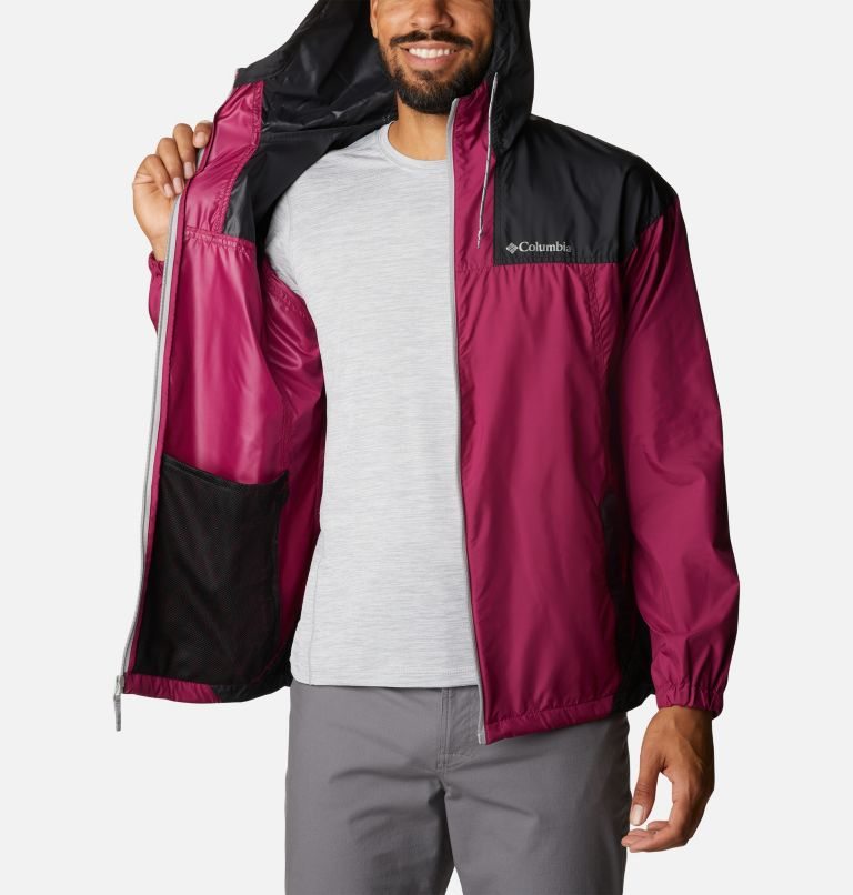 Men's Columbia Flash Challenger Windbreaker Jackets Fuchsia | CA-ECL10