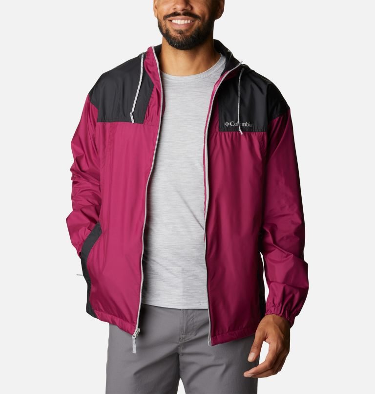 Men's Columbia Flash Challenger Windbreaker Jackets Fuchsia | CA-ECL10